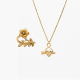 Set Saga ring + Sigrid Halsband - Guld