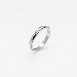 Cristall tunn fidget-ring silver